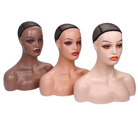 Realistic Female Mannequin Head with Shoulder 